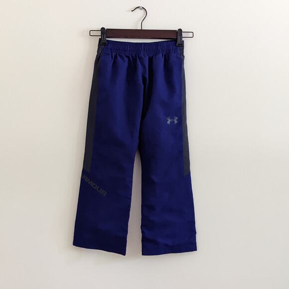Under Armour Kids Size YXS Loose Fit Blue Main Enforcer Woven Pants Mesh Inside - Picture 1 of 5